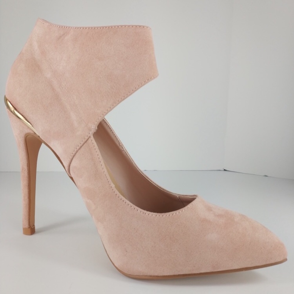 Shoedazzle Ashi Blush Pumps Gold Accent Size 11